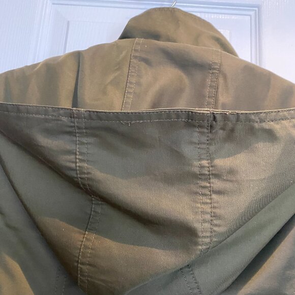 INC International Concepts Olive Green Belted Trench Coat – Size S - Picture 4 of 13